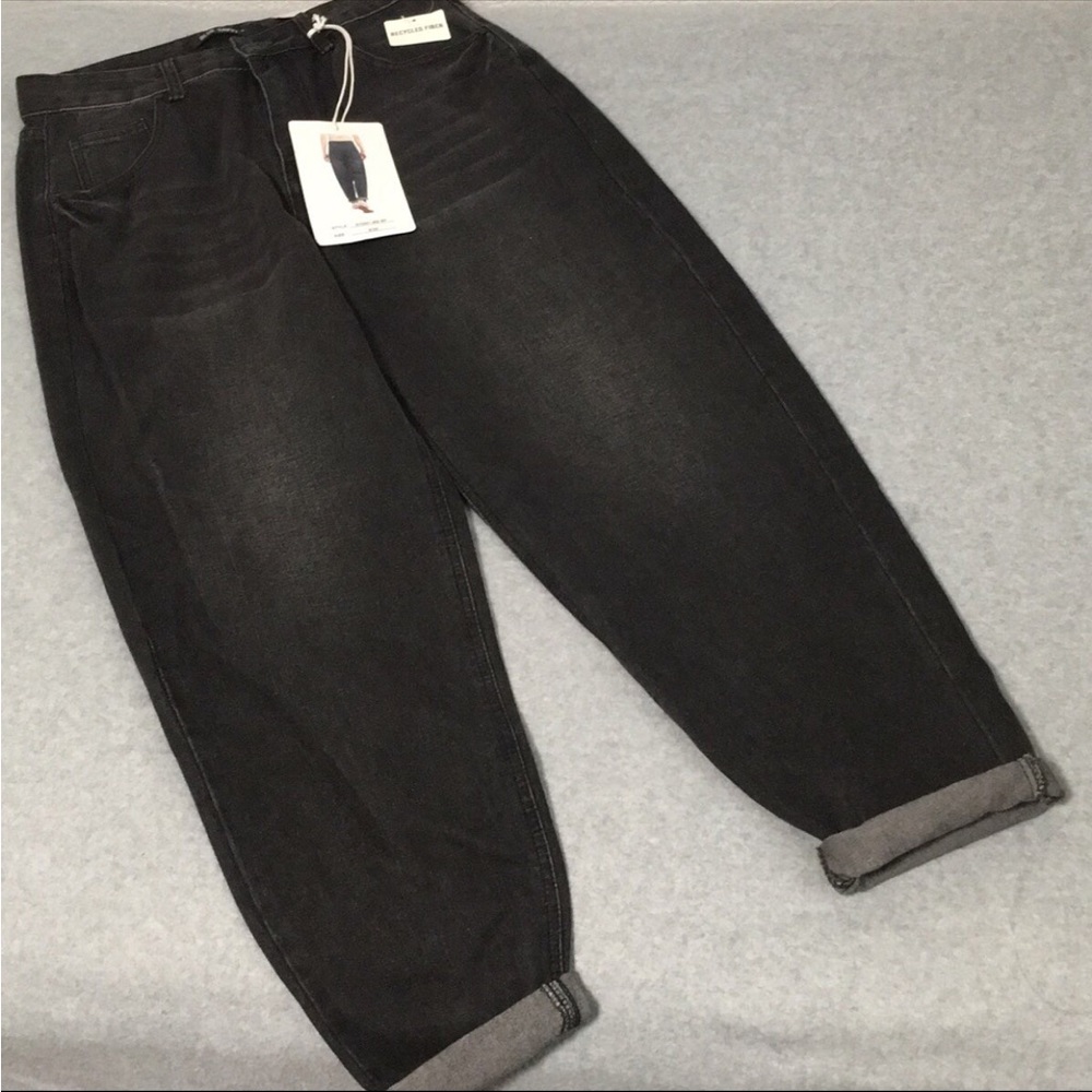 Baggy High Rise Black Jean Womens Size 29 Slouchy Skater Grunge Loose Baggy